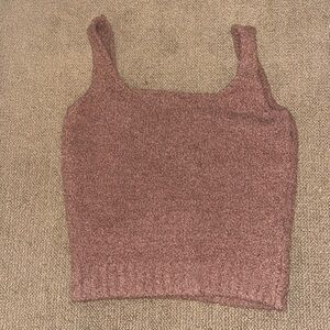 SKIMS Pajama Set. Fuzzy brown shorts and tank top